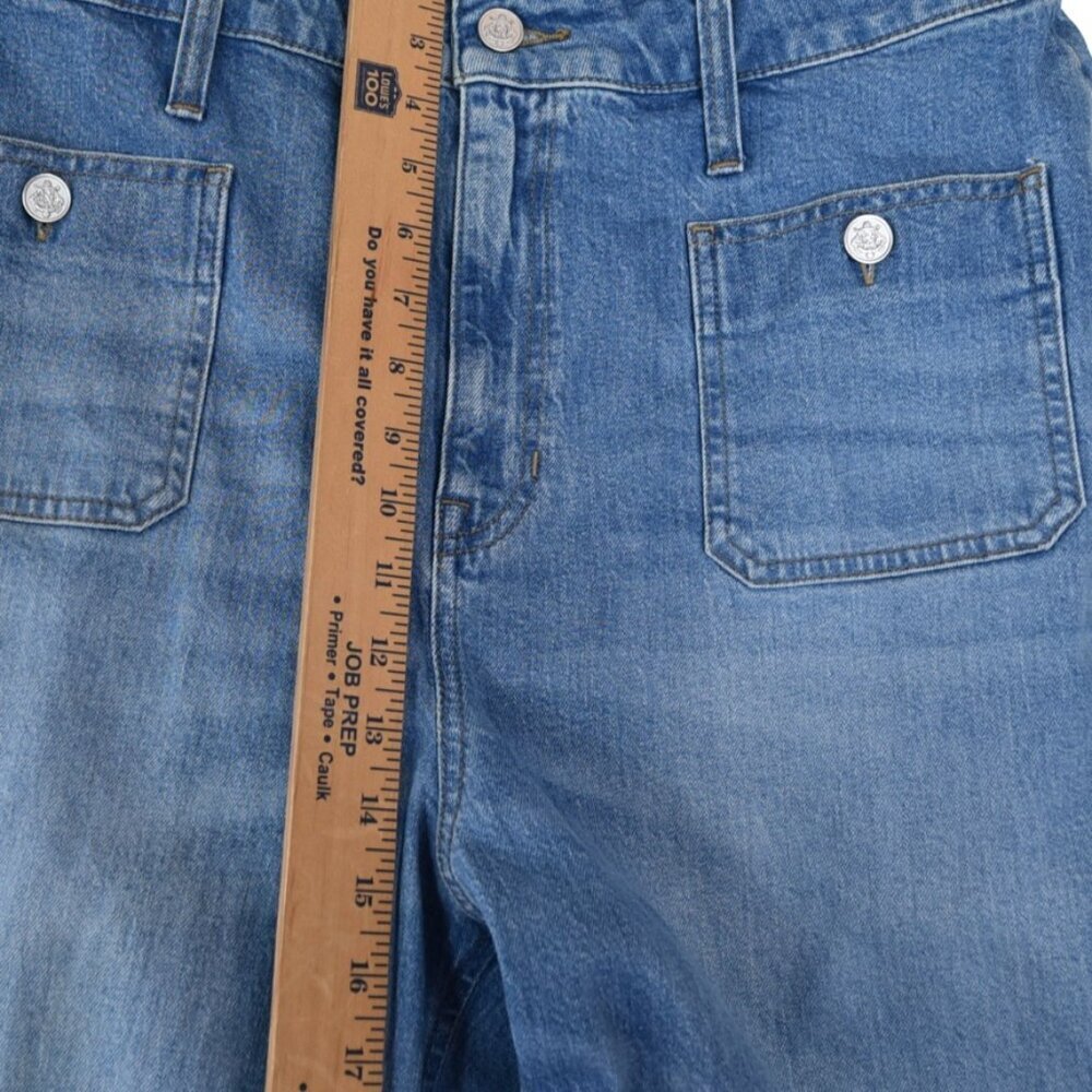 J.Crew ‘96 Denim Trouser Jeans Size 34 Flare Wide Legs 70s Vibe - Picture 6 of 9